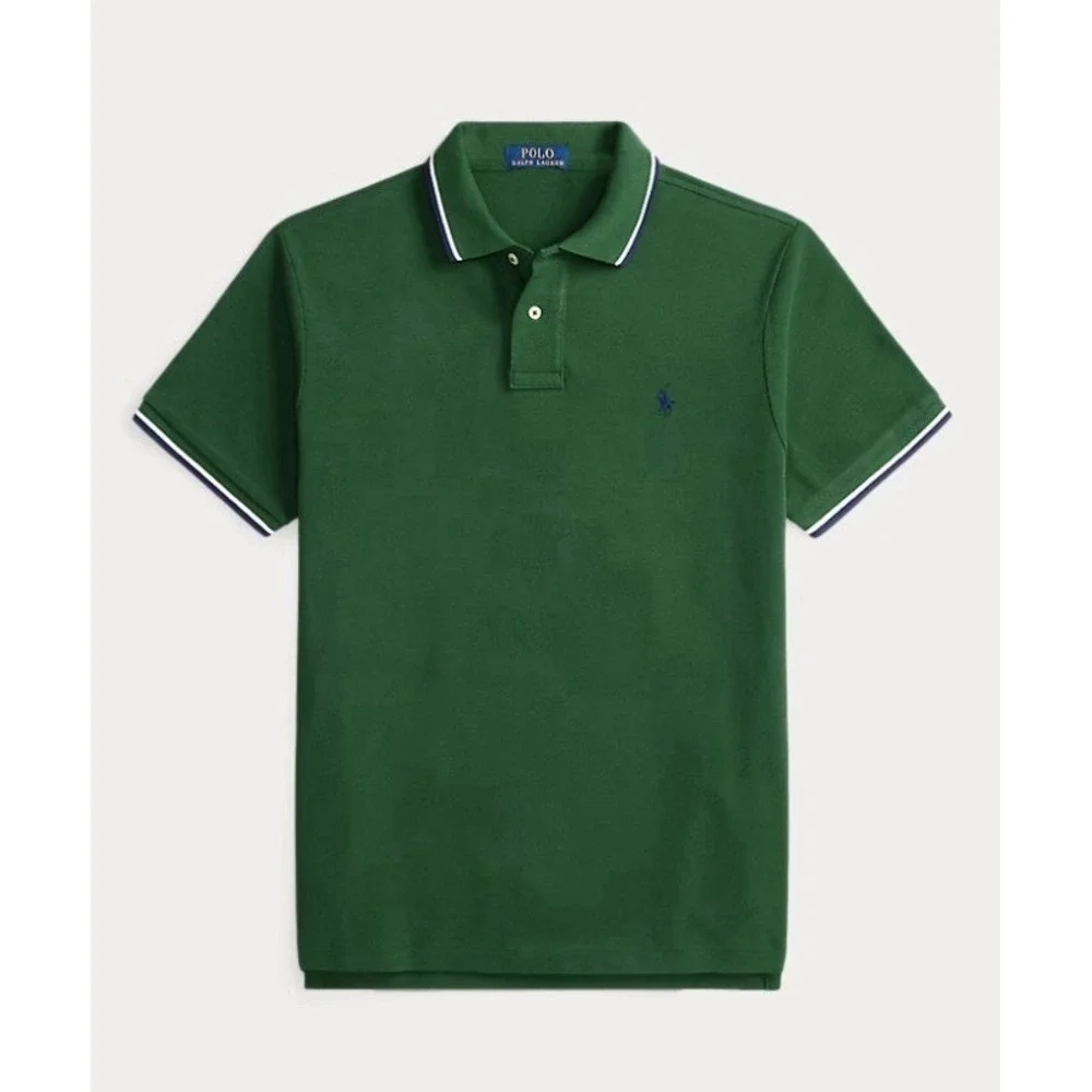 Polo Ralph Lauren Mesh Polo Shirt Men's 2LT Green Short‎ Sleeves